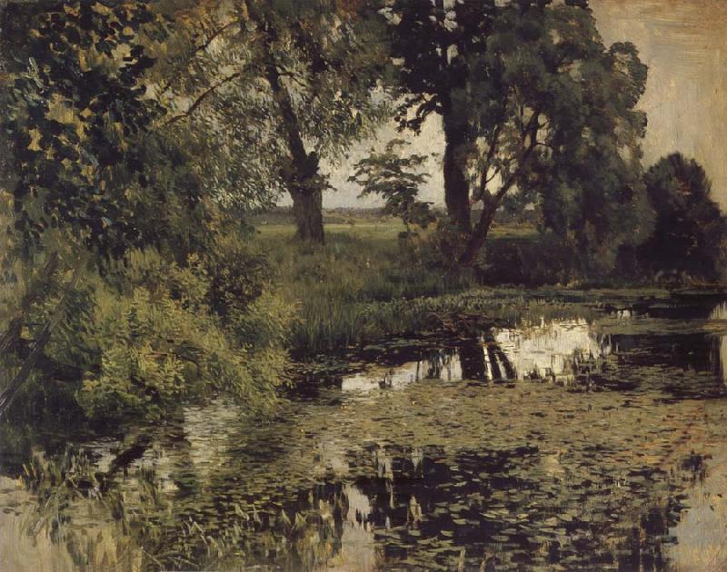 Levitan, Isaak Jungly Pond France oil painting art